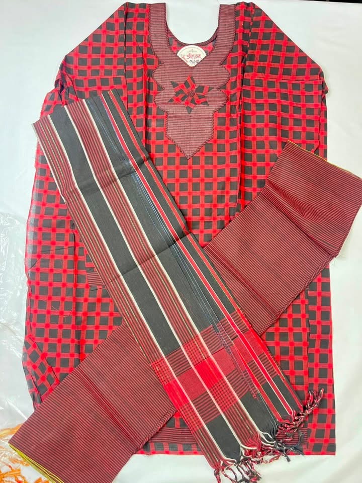 তাঁতের থ্রি পিস
