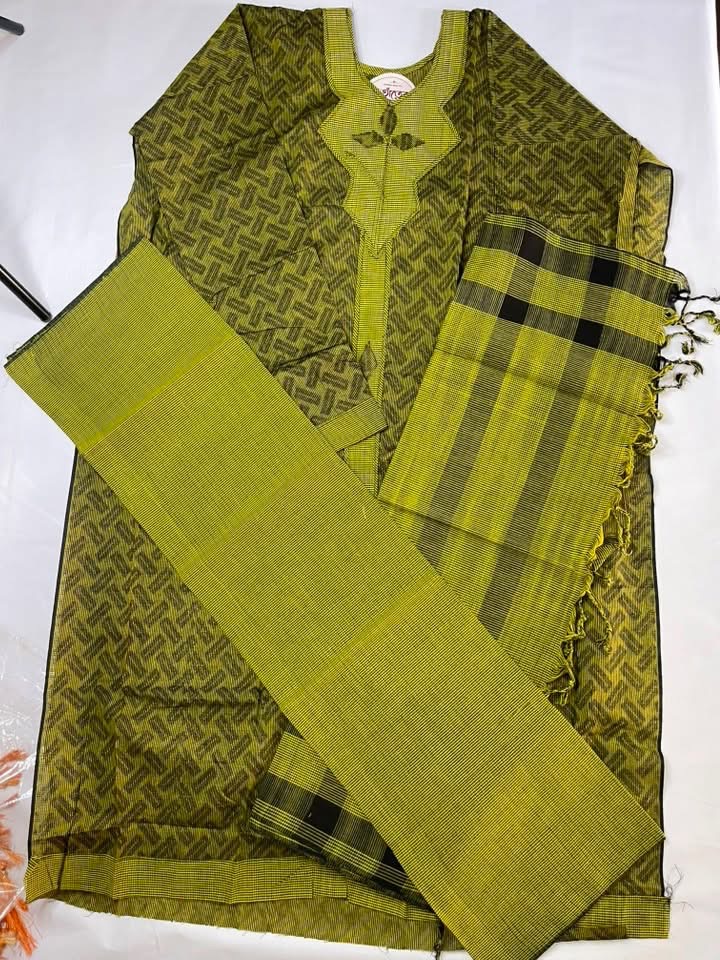 তাঁতের থ্রি পিস