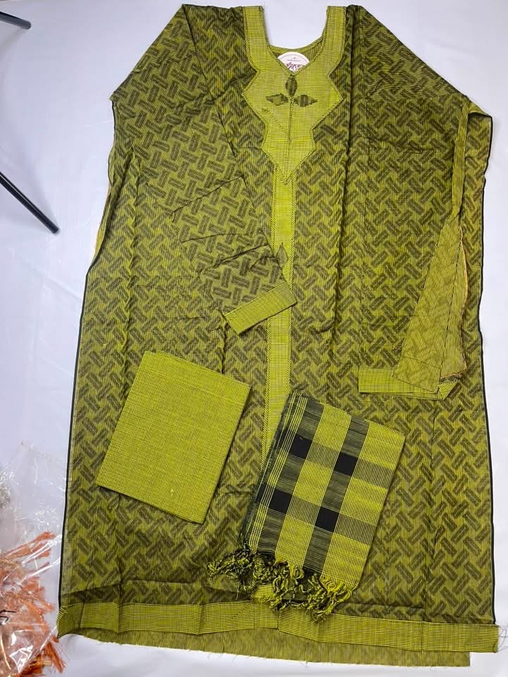 তাঁতের থ্রি পিস
