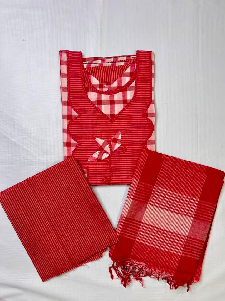তাঁতের থ্রি পিস