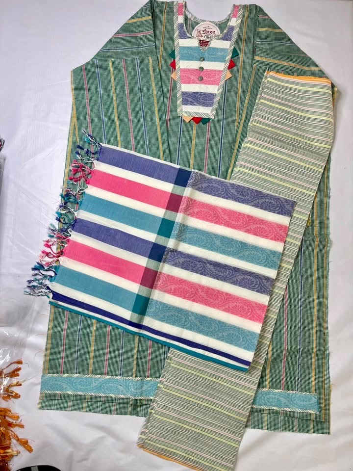 তাঁতের থ্রি পিস